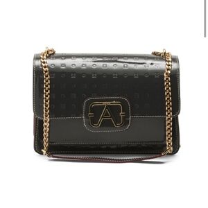 ARCADIA Made In Italy Leather Crossbody With Flap Front Pocket